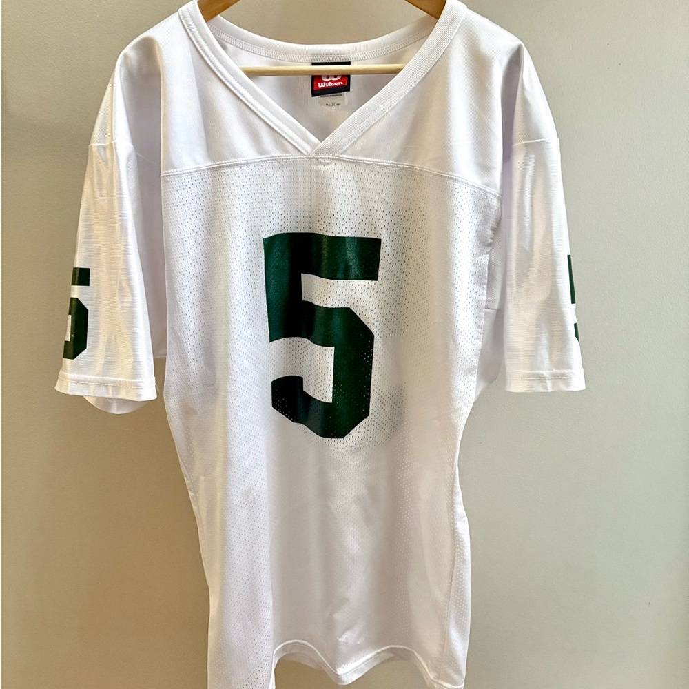 Wilson VTG 90s white No. 5 football jersey M Made in USA